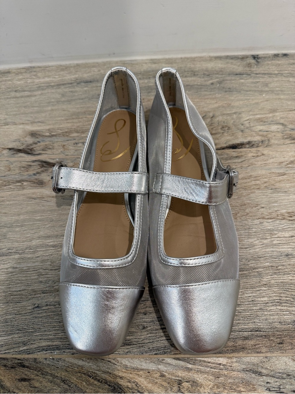 Sam Edelman Mesh Silver Mary Jane - Size 6.5